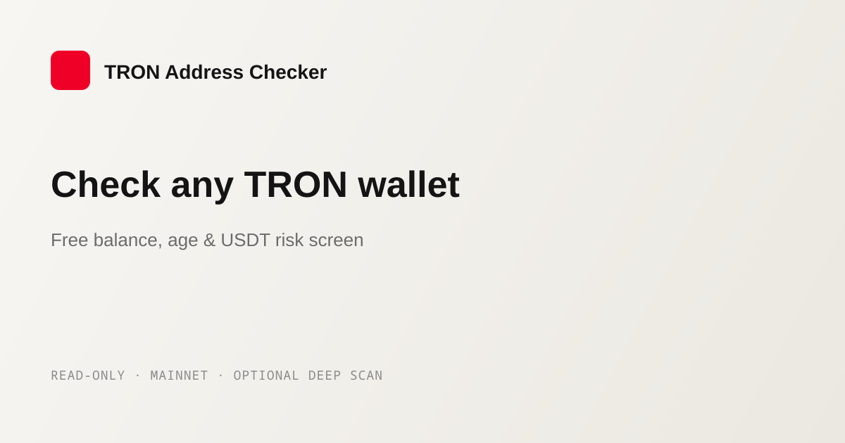 TRON Energy Calculator preview